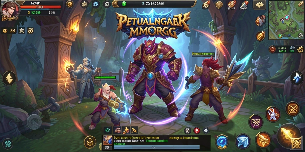 Gameplay seru dan menantang dalam 62VIP MMORPG.