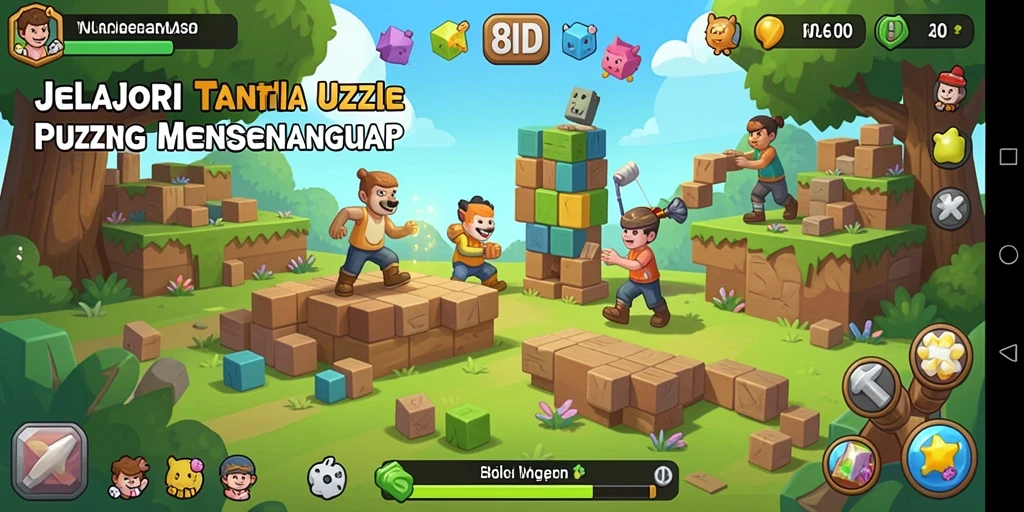 Tampilan gameplay puzzle menarik dari 8ID.
