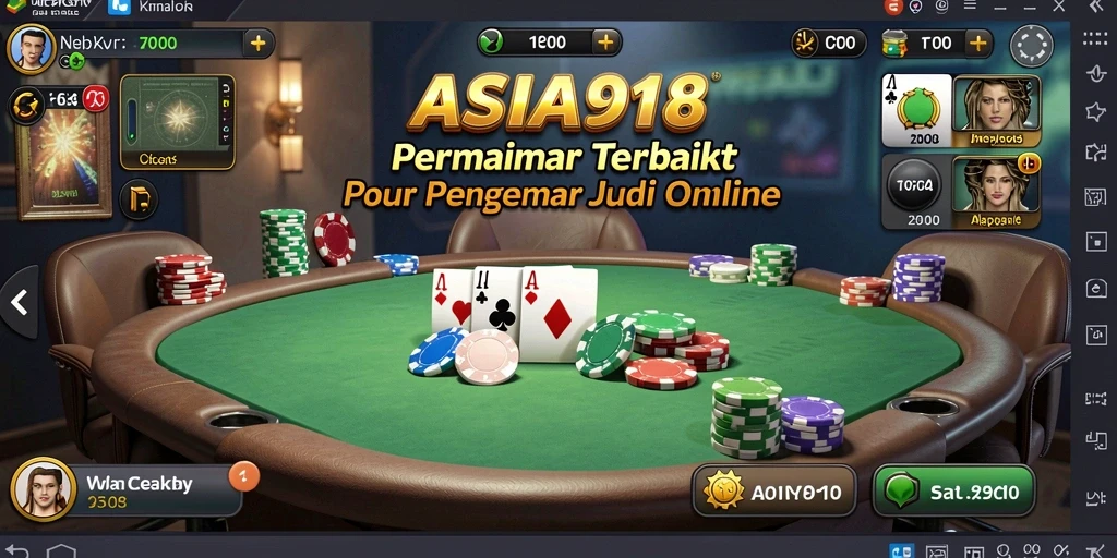 Tampilan gameplay Poker yang penuh aksi dan menarik di ASIA918.
