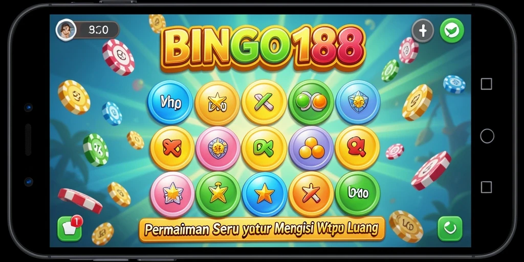 Tampilan gameplay BINGO188 dengan kartu bingo dan pemain bersaing.