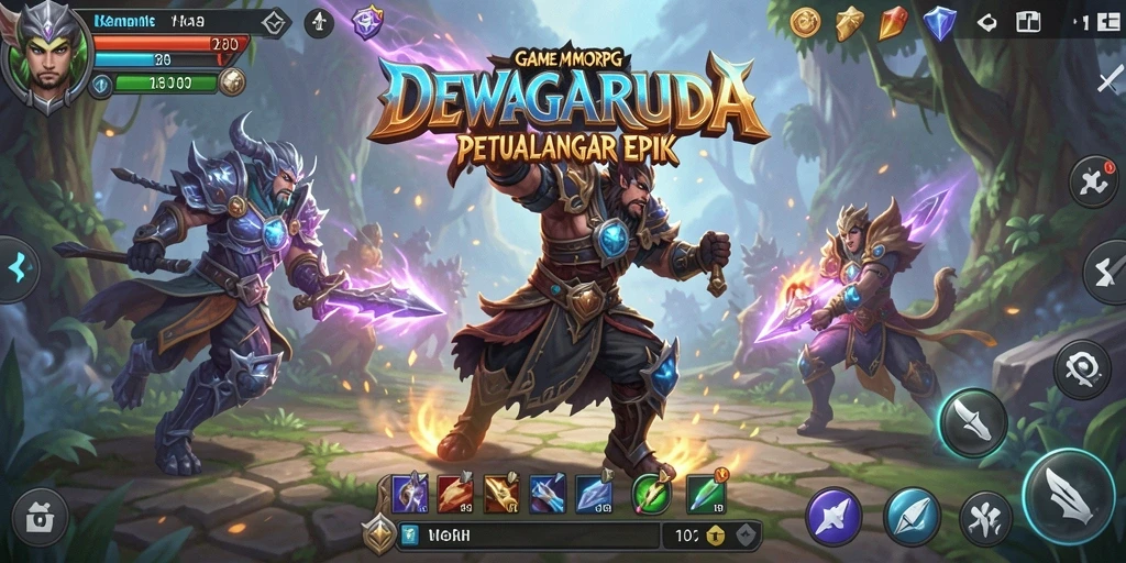 Screenshot gameplay DEWAGARUDA menampilkan aksi seru dalam dunia MMORPG.