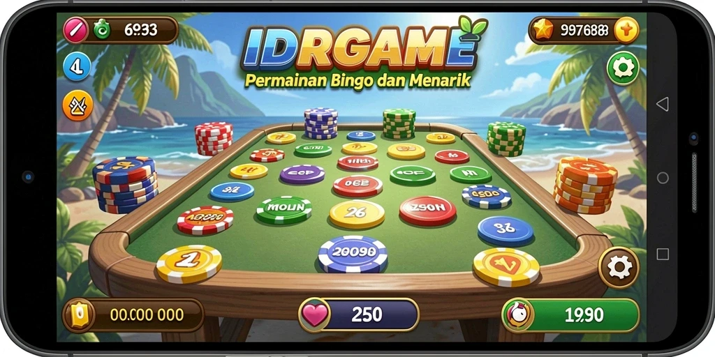 Gameplay seru Bingo di IDRGAME dengan interaksi multiplayer.