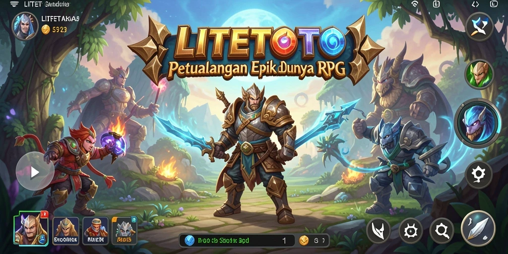 Tampilan gameplay menakjubkan dari LITETOTO dengan aksi RPG yang mendebarkan.