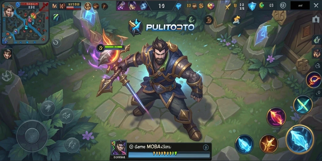 Gameplay seru PULITOTO dalam pertempuran MOBA.