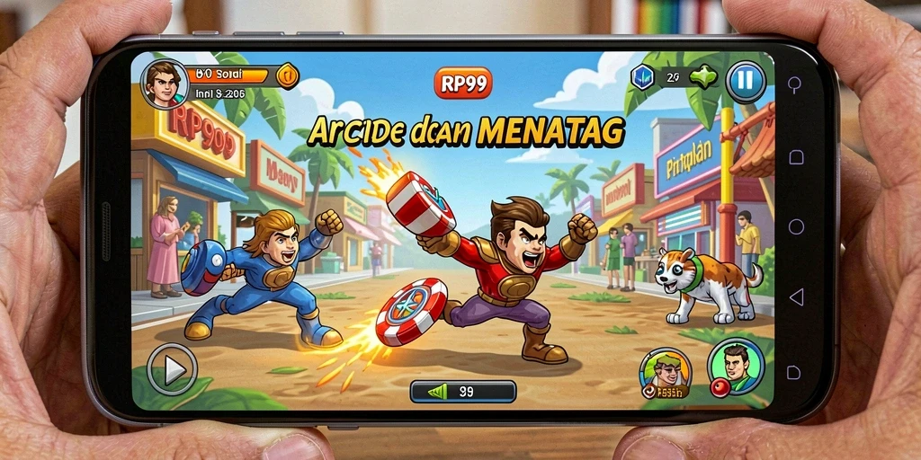 Tampilan gameplay seru dalam RP99 yang penuh aksi