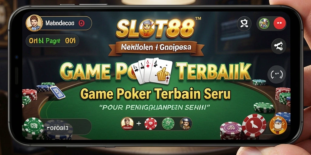 Tangkapan layar menunjukkan gameplay poker yang mendebarkan dan interaktif di SLOT88.