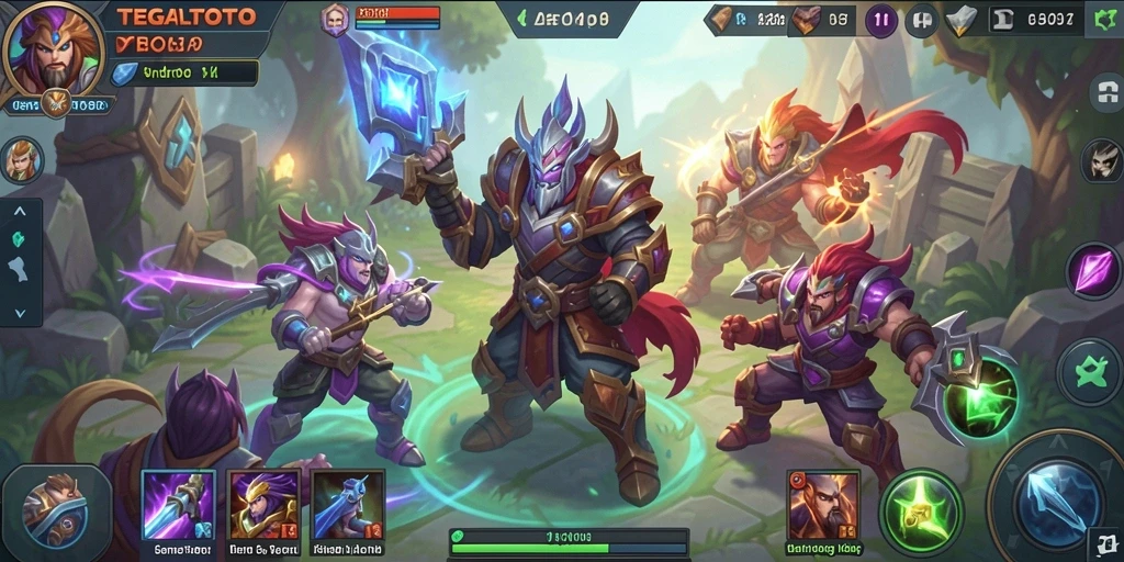 Screenshot utama menunjukkan aksi seru gameplay MOBA TEGALTOTO.