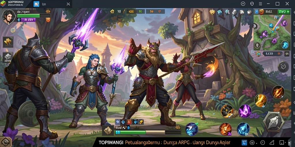 Tampilan petualangan yang mendebarkan dalam gameplay TOPIWANGI.