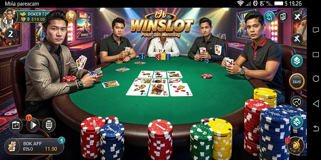 Tampilan menarik gameplay WINSLOT dalam permainan Poker.