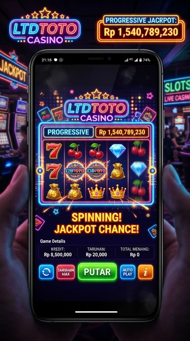 Tampilan utama aplikasi ltdtoto yang menarik.
